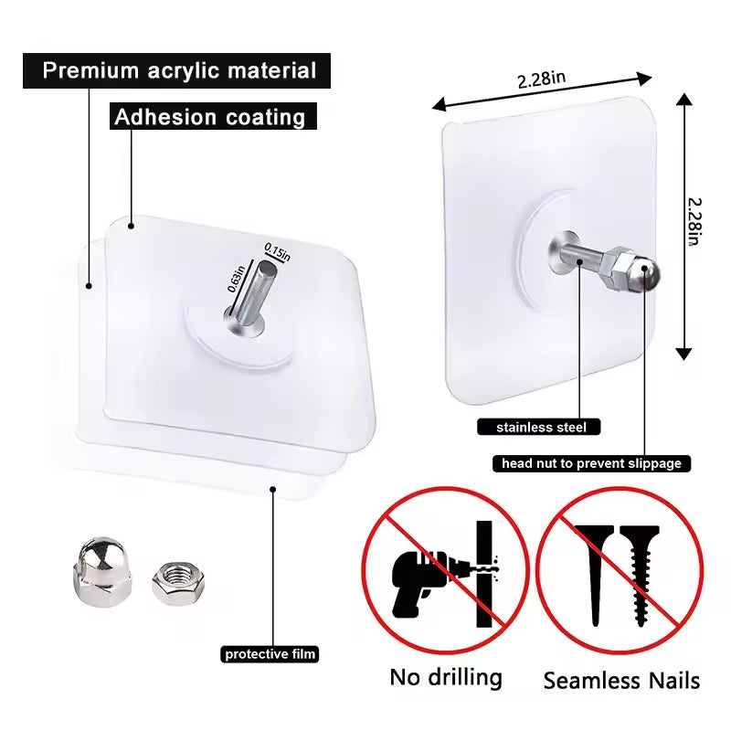 Punch-Free Screw Stickers